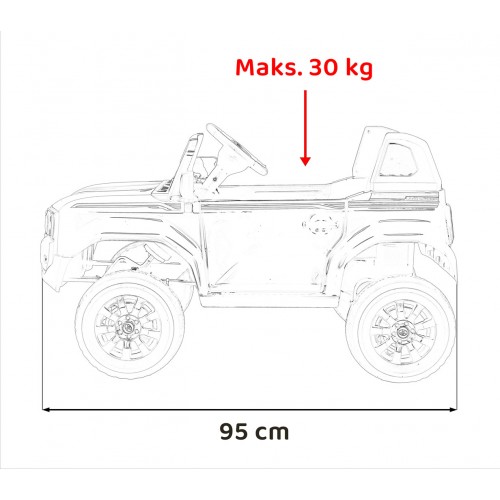 Pojazd Toyota Land Cruiser PRADO Czerwony