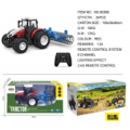 Traktor R/C 1:24 Czerwony z Zgrabiarką