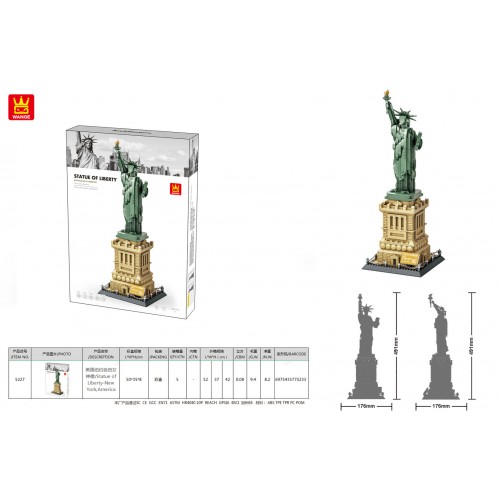 Zestaw Klocków Seria Budynki Statua Wolności 1409el.