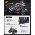Zestaw Klocków Motocykl Ścigacz Różowy 2066el.