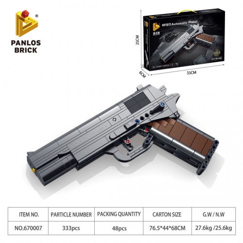 Zestaw Klocków Militaria Pistolet 333el.