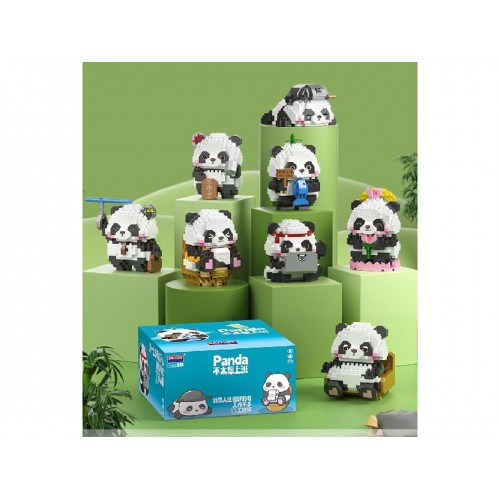 MEGA Zestaw Klocków Pandy 9 Figurek