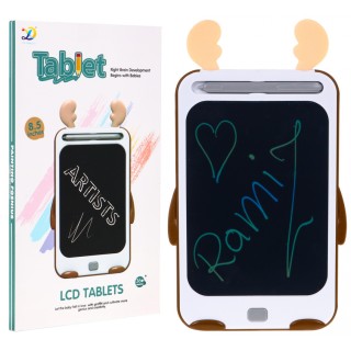 Renifer Tablet do rysowania dla dzieci 3+ Ekran + Rysik + Przycisk do zmazywania
