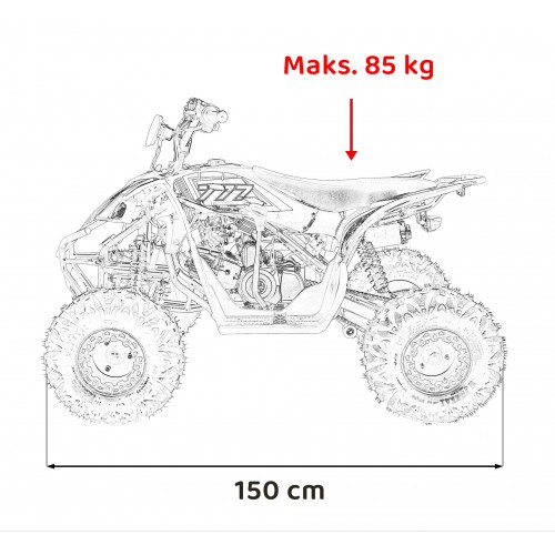 Pojazd Quad Spalinowy DESERT STORM LIFT Pomarańczowy