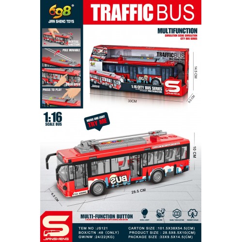 Autobus Miejski Czerwony 1:16