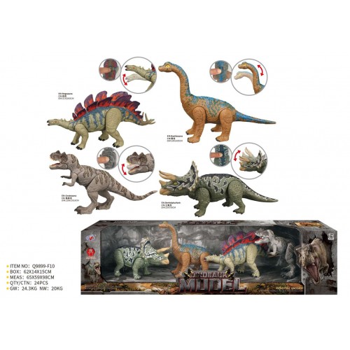 Zestaw 4 Dinozaurów Ruchome Elementy