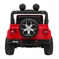 Jeep Wrangler Rubicon na akumulator dla dzieci Czerwony + Pilot + Radio MP3 LED + Koła EVA