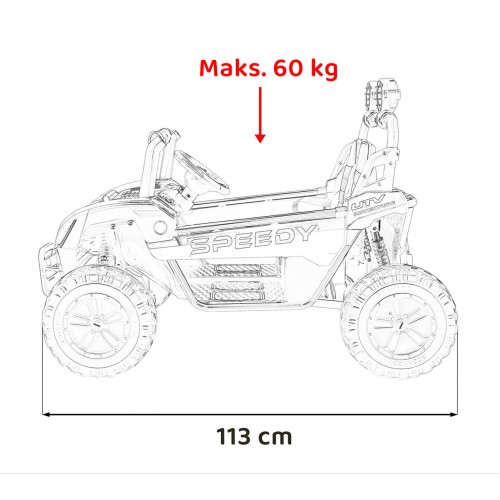 Pojazd Buggy SPEEDY 4x4 Czerwony