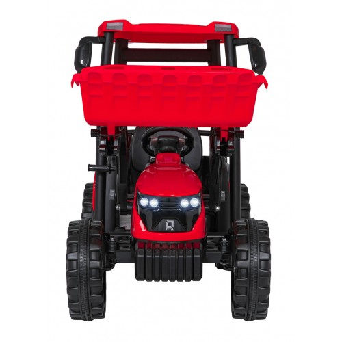 Pojazd MEGA Traktor D68 Z Przyczepką Czerwony