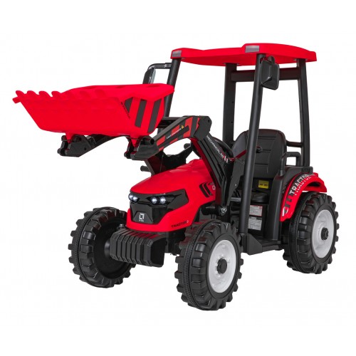 Pojazd MEGA Traktor D68 Z Przyczepką Czerwony