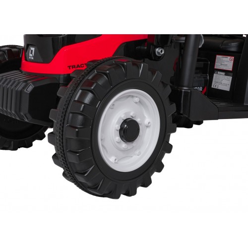 Pojazd MEGA Traktor D68 Z Przyczepką Czerwony
