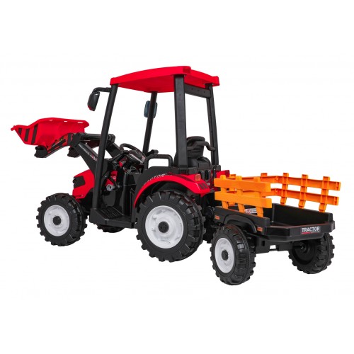 Pojazd MEGA Traktor D68 Z Przyczepką Czerwony
