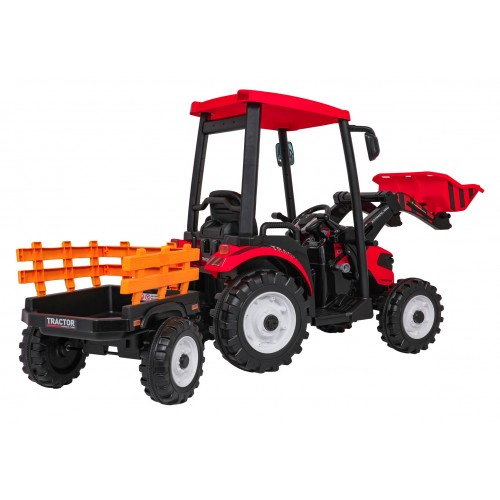 Pojazd MEGA Traktor D68 Z Przyczepką Czerwony