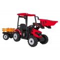 Pojazd MEGA Traktor D68 Z Przyczepką Czerwony