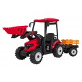 Pojazd MEGA Traktor D68 Z Przyczepką Czerwony