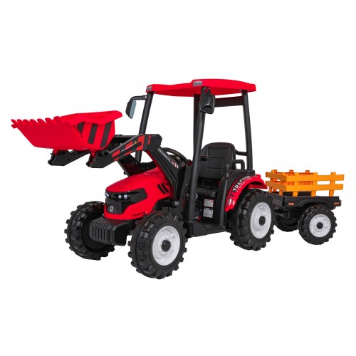 Pojazd MEGA Traktor D68 Z Przyczepką Czerwony