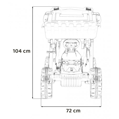 Pojazd MEGA Traktor D68 Z Przyczepką Czerwony