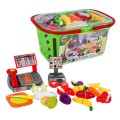 Shopping Basket Picnic Set Groceries Accessories