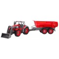 Traktor Czerwony Przyczepa Zielona