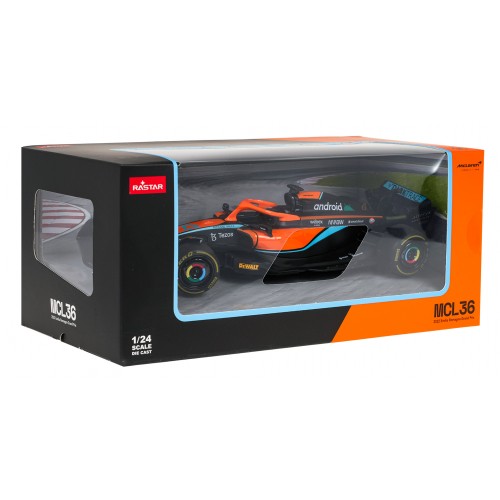 Autko Metalowe 1:24 McLaren F1 MCL36 Pomarańczowe RASTAR