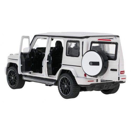 Autko Metalowe 1/32 Mercedes-Benz AMG G63 z Dźwiękiem Białe RASTAR