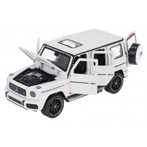 Autko Metalowe 1/32 Mercedes-Benz AMG G63 z Dźwiękiem Białe RASTAR