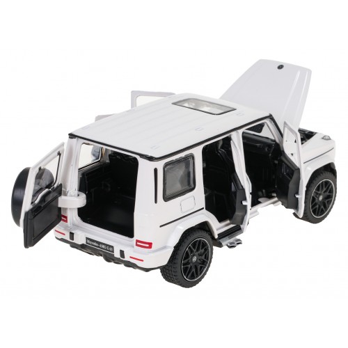 Autko Metalowe 1/32 Mercedes-Benz AMG G63 z Dźwiękiem Białe RASTAR