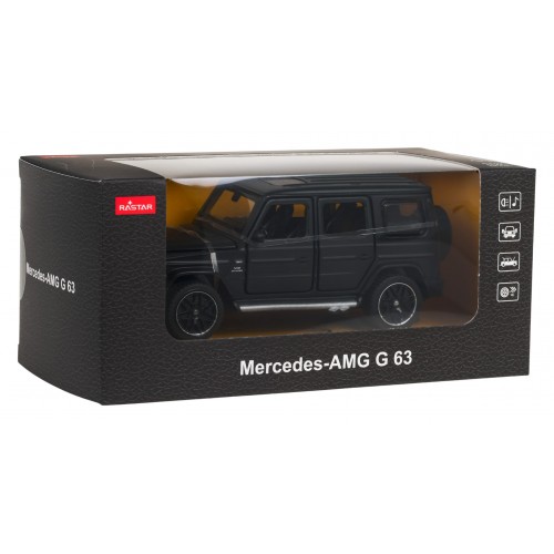 Autko Metalowe 1/32 Mercedes-Benz AMG G63 z Dźwiękiem Czarny RASTAR