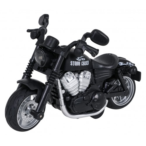 Metalowy Motocykl Czarny z Funkcją Świateł i Dźwięku