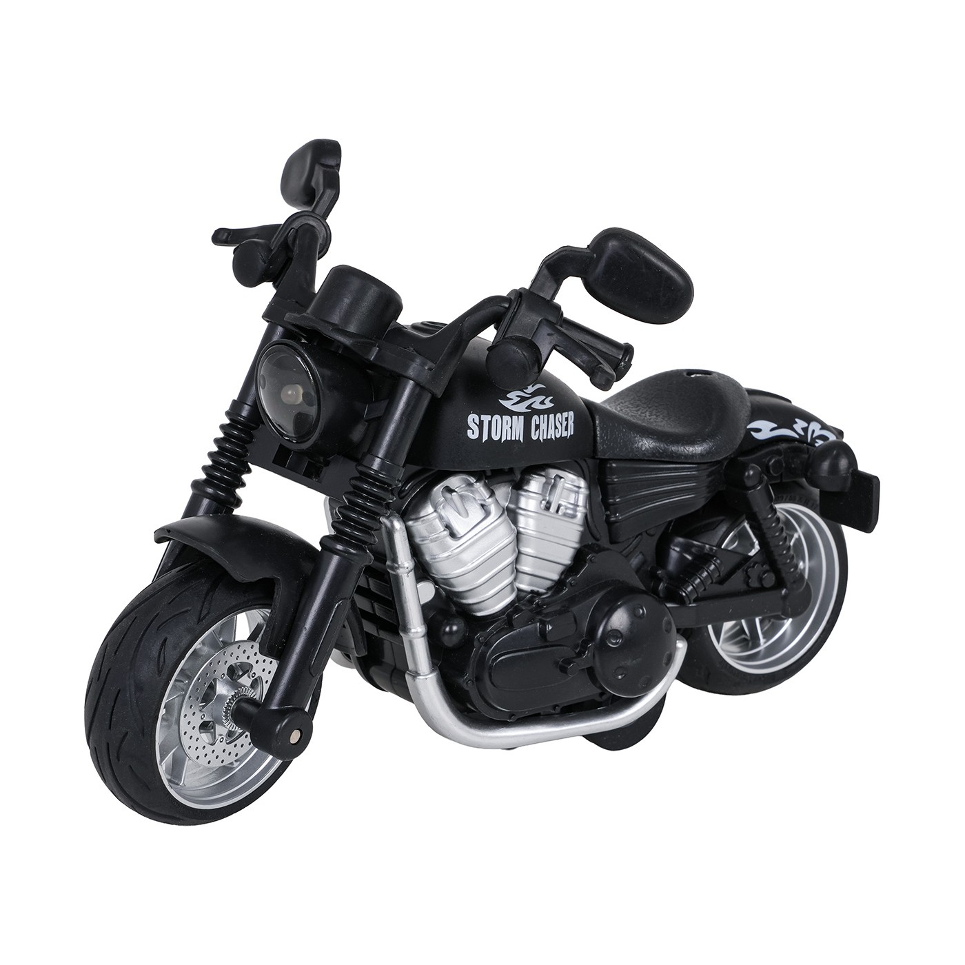 Metalowy Motocykl Czarny z Funkcją Świateł i Dźwięku
