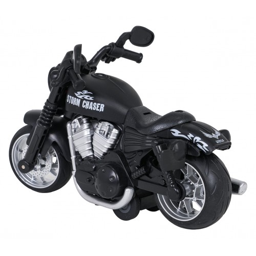 Metalowy Motocykl Czarny z Funkcją Świateł i Dźwięku