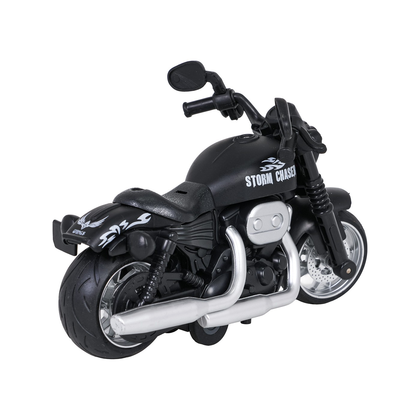 Metalowy Motocykl Czarny z Funkcją Świateł i Dźwięku