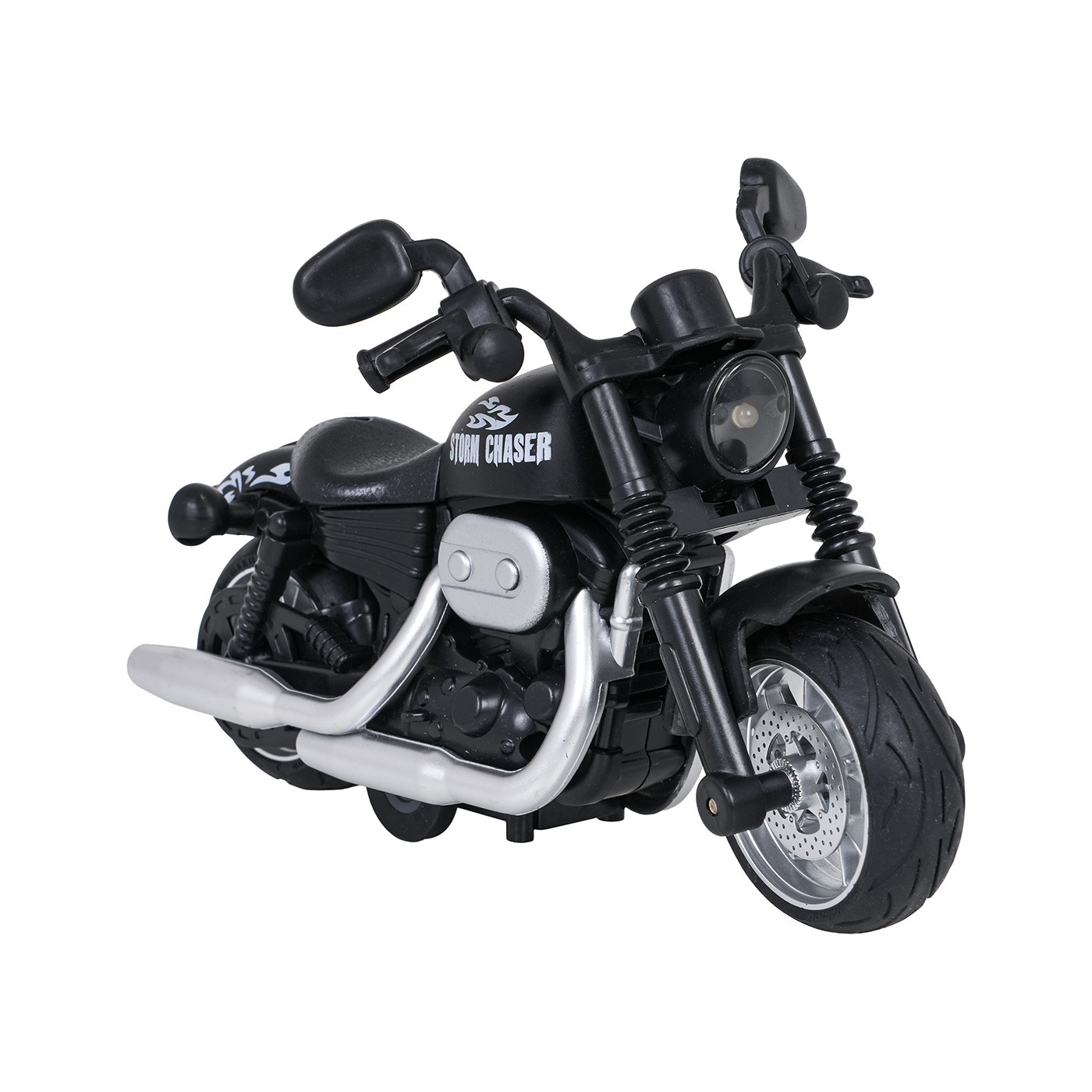 Metalowy Motocykl Czarny z Funkcją Świateł i Dźwięku
