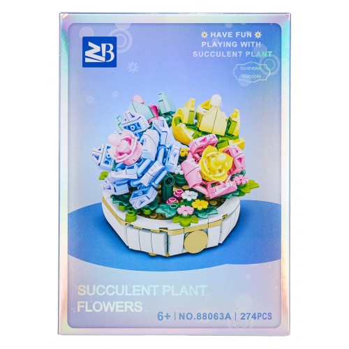 Zestaw klocków kreatywnych Kwiaty w rabatce 274 el. dla dzieci 6+