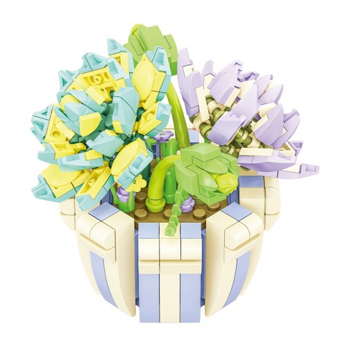 Zestaw klocków kreatywnych Kwiaty w kolorowej doniczce 306 el. dla dzieci 6+