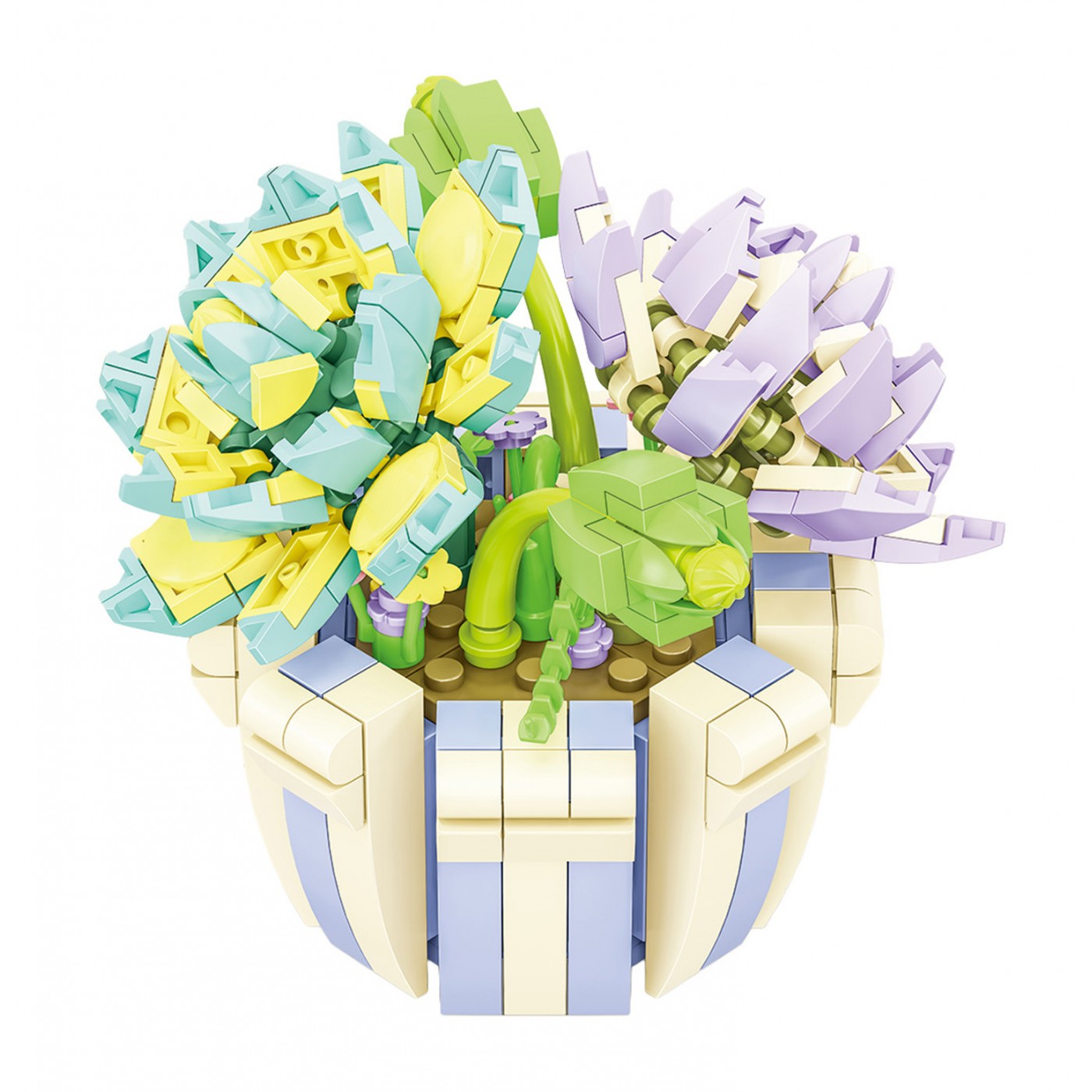 Zestaw klocków kreatywnych Kwiaty w kolorowej doniczce 306 el. dla dzieci 6+