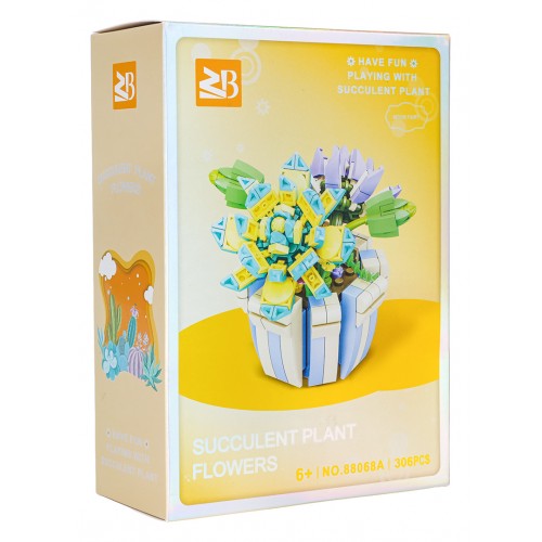 Zestaw klocków kreatywnych Kwiaty w kolorowej doniczce 306 el. dla dzieci 6+