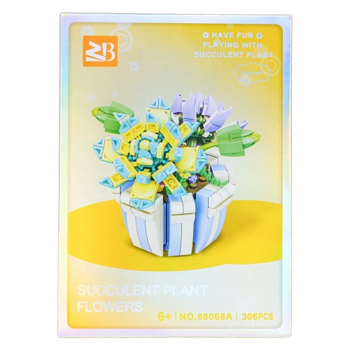 Zestaw klocków kreatywnych Kwiaty w kolorowej doniczce 306 el. dla dzieci 6+