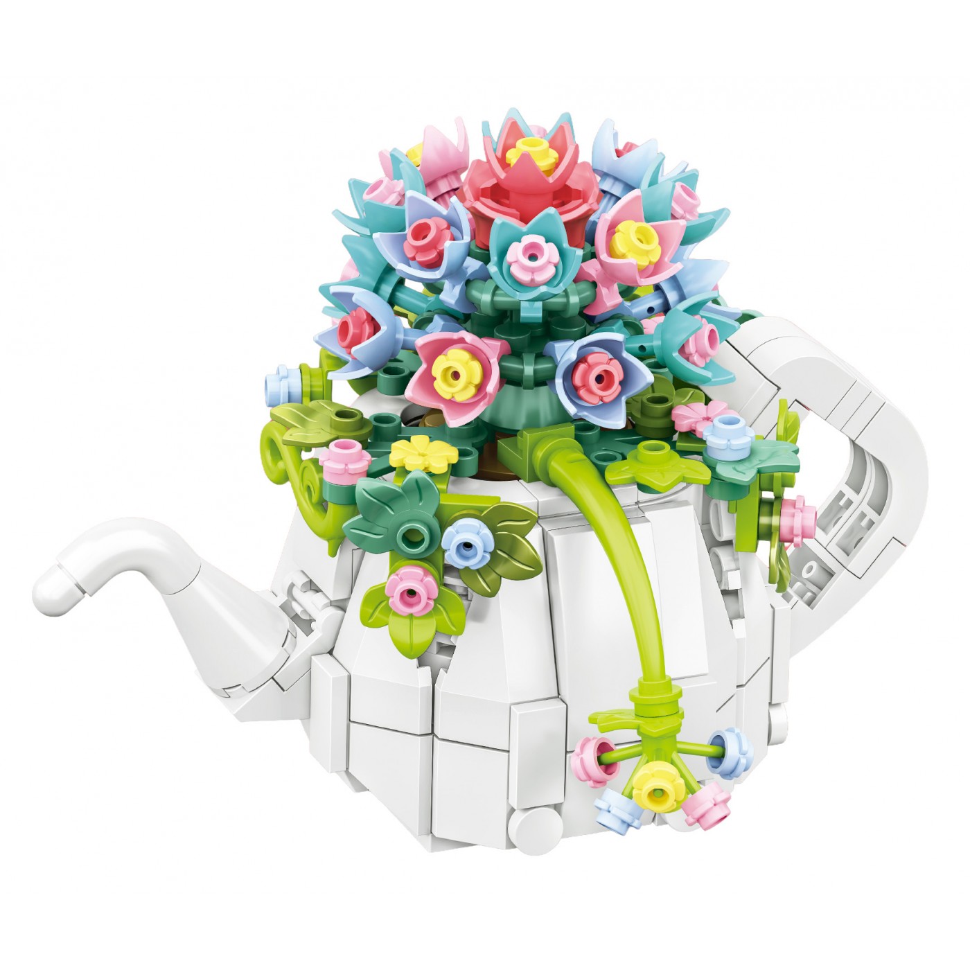 Zestaw klocków kreatywnych Kwiaty w czajniku 255 el. dla dzieci 6+