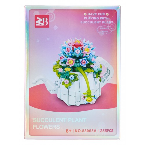Zestaw klocków kreatywnych Kwiaty w czajniku 255 el. dla dzieci 6+