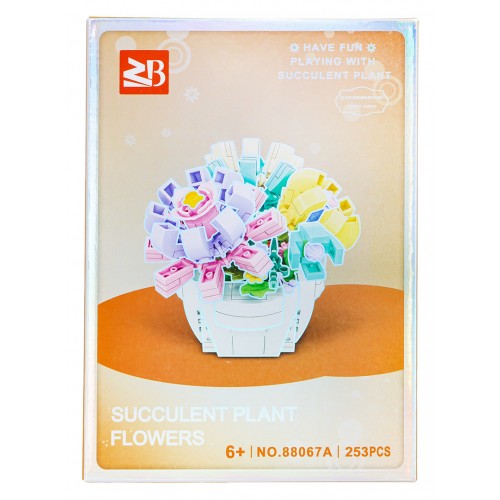 Zestaw klocków kreatywnych Bukiet w doniczce 253 el. dla dzieci 6+