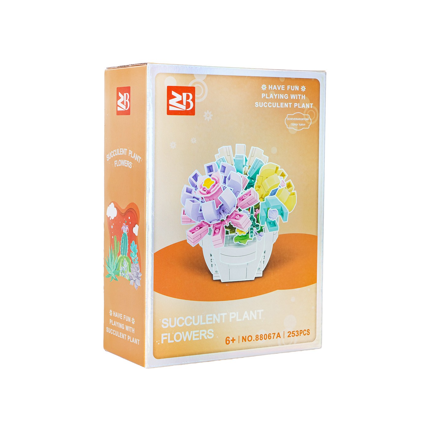 Zestaw klocków kreatywnych Bukiet w doniczce 253 el. dla dzieci 6+