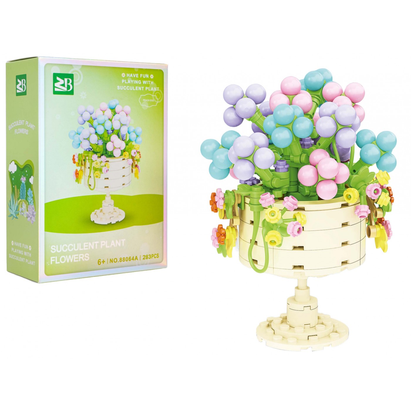 Zestaw klocków kreatywnych Kwiaty w kielichu 283 el. dla dzieci 6+