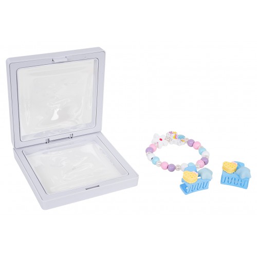 Zestaw Biżuterii Jednorożec Biały Kwiatek