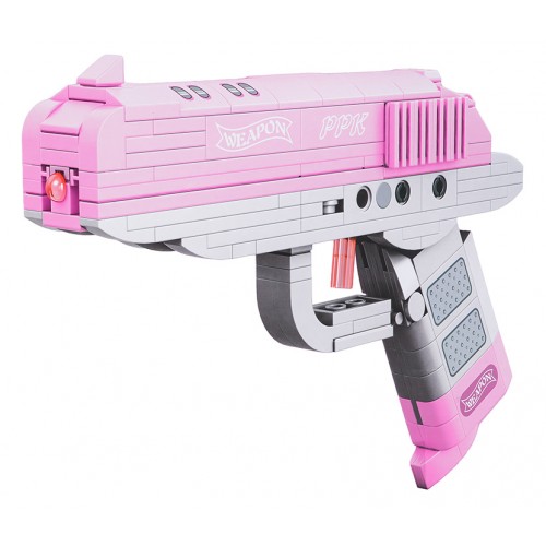 Zestaw Klocków Pistolet Różowy 237el.