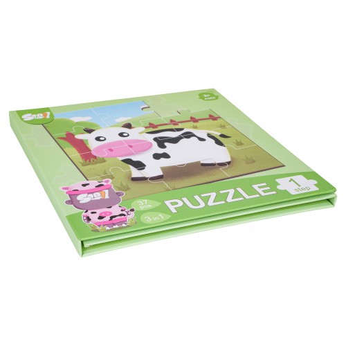 Magnetyczne Puzzle Zwierzęta + Książeczka