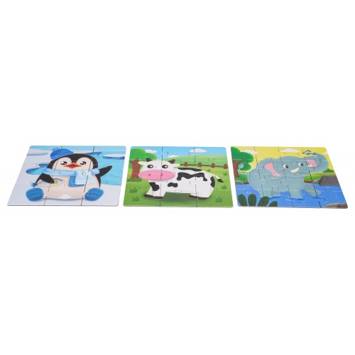Magnetyczne Puzzle Zwierzęta + Książeczka