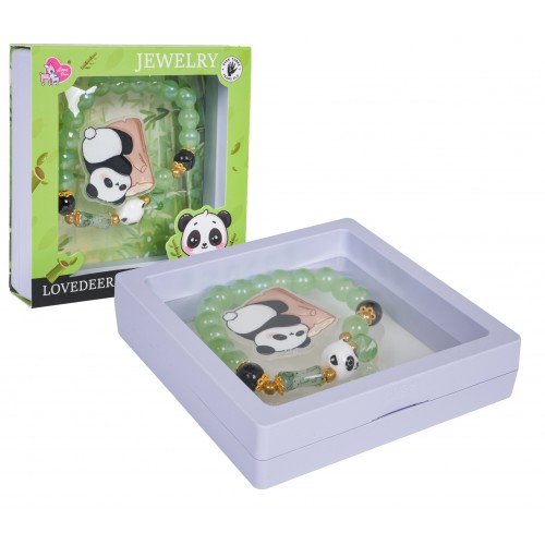Zestaw Biżuterii Panda Zielona Bransoletka