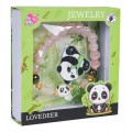 Zestaw Biżuterii Panda Różowa Bransoletka