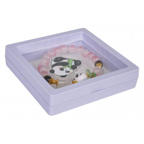 Zestaw Biżuterii Panda Różowa Bransoletka